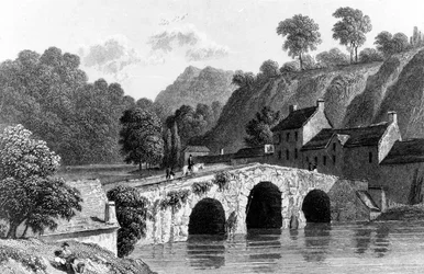 Glenmire Bridge, poblíž Corku, vyryl E. Finden, 1832